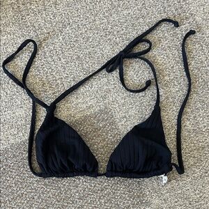 Becca Black Triangle Bikini Top, size M